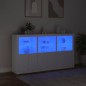 vidaXL Aparador con luces LED blanco 181,5x37x100 cm vidaXL Aparador con luces LED blanco 181,5x37x100 cm