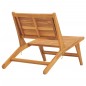 vidaXL Silla de jardín con reposapiés de madera maciza de teca vidaXL Silla de jardín con reposapiés de madera maciza de teca