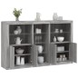 vidaXL Aparador con luces LED gris Sonoma 162x37x100 cm vidaXL Aparador con luces LED gris Sonoma 162x37x100 cm
