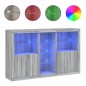 vidaXL Aparador con luces LED gris Sonoma 162x37x100 cm vidaXL Aparador con luces LED gris Sonoma 162x37x100 cm
