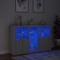 vidaXL Aparador con luces LED gris Sonoma 162x37x100 cm vidaXL Aparador con luces LED gris Sonoma 162x37x100 cm