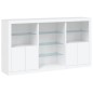 vidaXL Aparador con luces LED blanco 181,5x37x100 cm vidaXL Aparador con luces LED blanco 181,5x37x100 cm