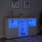 vidaXL Aparador con luces LED blanco 181,5x37x100 cm vidaXL Aparador con luces LED blanco 181,5x37x100 cm