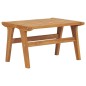 vidaXL Silla de jardín con reposapiés de madera maciza de teca vidaXL Silla de jardín con reposapiés de madera maciza de teca