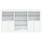 vidaXL Aparador con luces LED blanco 181,5x37x100 cm vidaXL Aparador con luces LED blanco 181,5x37x100 cm