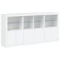 vidaXL Aparador con luces LED blanco 202x37x100 cm vidaXL Aparador con luces LED blanco 202x37x100 cm