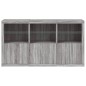 vidaXL Aparador con luces LED gris Sonoma 181,5x37x100 cm vidaXL Aparador con luces LED gris Sonoma 181,5x37x100 cm