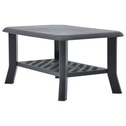vidaXL Mesa de centro de plástico gris antracita 90x60x46 cm