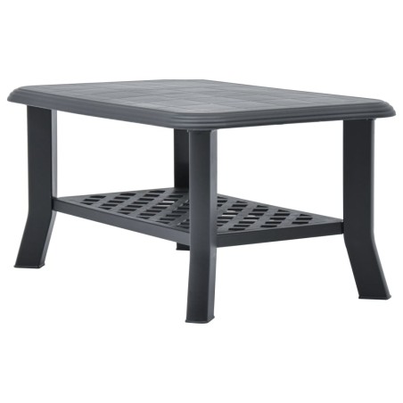 vidaXL Mesa de centro de plástico gris antracita 90x60x46 cm