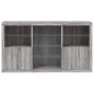 vidaXL Aparador con luces LED gris Sonoma 181,5x37x100 cm vidaXL Aparador con luces LED gris Sonoma 181,5x37x100 cm