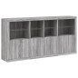 vidaXL Aparador con luces LED gris Sonoma 202x37x100 cm vidaXL Aparador con luces LED gris Sonoma 202x37x100 cm