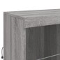 vidaXL Aparador con luces LED gris Sonoma 202x37x100 cm vidaXL Aparador con luces LED gris Sonoma 202x37x100 cm