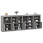 vidaXL Aparador con luces LED gris Sonoma 283x37x100 cm