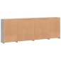 vidaXL Aparador con luces LED gris Sonoma 283x37x100 cm