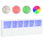 vidaXL Aparador con luces LED blanco 283x37x100 cm vidaXL Aparador con luces LED blanco 283x37x100 cm