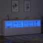 vidaXL Aparador con luces LED blanco 283x37x100 cm vidaXL Aparador con luces LED blanco 283x37x100 cm