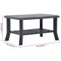 vidaXL Mesa de centro de plástico gris antracita 90x60x46 cm vidaXL Mesa de centro de plástico gris antracita 90x60x46 cm