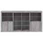 vidaXL Aparador con luces LED gris Sonoma 202x37x100 cm vidaXL Aparador con luces LED gris Sonoma 202x37x100 cm