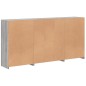 vidaXL Aparador con luces LED gris Sonoma 202x37x100 cm vidaXL Aparador con luces LED gris Sonoma 202x37x100 cm