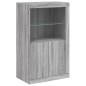 vidaXL Aparador con luces LED gris Sonoma 202x37x100 cm vidaXL Aparador con luces LED gris Sonoma 202x37x100 cm