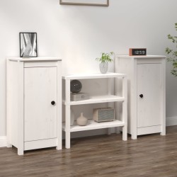 vidaXL Aparadores 2 uds madera maciza de pino blanco 40x35x80 cm
