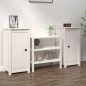 vidaXL Aparadores 2 uds madera maciza de pino blanco 40x35x80 cm vidaXL Aparadores 2 uds madera maciza de pino blanco 40x35x80 cm