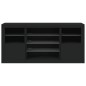 vidaXL Aparador con luces LED negro 142,5x37x67 cm vidaXL Aparador con luces LED negro 142,5x37x67 cm