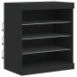 vidaXL Aparador con luces LED negro 142,5x37x67 cm vidaXL Aparador con luces LED negro 142,5x37x67 cm