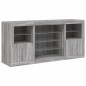 vidaXL Aparador con luces LED gris Sonoma 142,5x37x67 cm vidaXL Aparador con luces LED gris Sonoma 142,5x37x67 cm