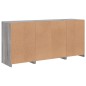 vidaXL Aparador con luces LED gris Sonoma 142,5x37x67 cm vidaXL Aparador con luces LED gris Sonoma 142,5x37x67 cm