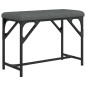 vidaXL Banco de comedor acero y tela gris oscuro 62x32x45 cm
