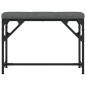 vidaXL Banco de comedor acero y tela gris oscuro 62x32x45 cm