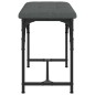 vidaXL Banco de comedor acero y tela gris oscuro 62x32x45 cm