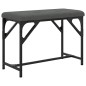 vidaXL Banco de comedor acero y tela gris oscuro 62x32x45 cm
