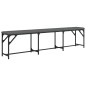 vidaXL Banco de comedor acero y tela gris oscuro 186x32x45 cm vidaXL Banco de comedor acero y tela gris oscuro 186x32x45 cm