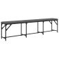 vidaXL Banco de comedor acero y tela gris oscuro 186x32x45 cm vidaXL Banco de comedor acero y tela gris oscuro 186x32x45 cm