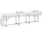 vidaXL Banco de comedor acero y tela gris oscuro 186x32x45 cm vidaXL Banco de comedor acero y tela gris oscuro 186x32x45 cm