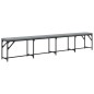 vidaXL Banco de comedor acero y tela gris claro 248x32x45 cm vidaXL Banco de comedor acero y tela gris claro 248x32x45 cm