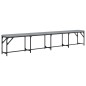 vidaXL Banco de comedor acero y tela gris claro 248x32x45 cm vidaXL Banco de comedor acero y tela gris claro 248x32x45 cm