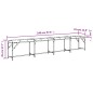 vidaXL Banco de comedor acero y tela gris claro 248x32x45 cm vidaXL Banco de comedor acero y tela gris claro 248x32x45 cm