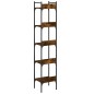vidaXL Librería de 5 estantes madera roble ahumado 35x30x174 cm
