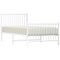 vidaXL Estructura cama metal con cabecero y pie cama blanca 90x190 cm vidaXL Estructura cama metal con cabecero y pie cama blanca 90x190 cm