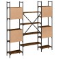 vidaXL Estantería de madera ingeniería roble ahumado 155,5x24x166,5 cm vidaXL Estantería de madera ingeniería roble ahumado 155,5x24x166,5 cm