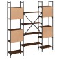 vidaXL Estantería de madera ingeniería roble ahumado 155,5x24x166,5 cm vidaXL Estantería de madera ingeniería roble ahumado 155,5x24x166,5 cm