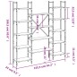 vidaXL Estantería de madera ingeniería roble ahumado 155,5x24x166,5 cm vidaXL Estantería de madera ingeniería roble ahumado 155,5x24x166,5 cm
