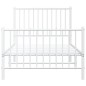 vidaXL Estructura cama metal con cabecero y pie cama blanca 90x190 cm vidaXL Estructura cama metal con cabecero y pie cama blanca 90x190 cm
