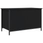vidaXL Banco con almacenaje madera de ingeniería negro 80x42,5x50 cm vidaXL Banco con almacenaje madera de ingeniería negro 80x42,5x50 cm