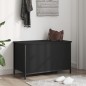 vidaXL Banco con almacenaje madera de ingeniería negro 80x42,5x50 cm vidaXL Banco con almacenaje madera de ingeniería negro 80x42,5x50 cm