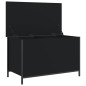 vidaXL Banco con almacenaje madera de ingeniería negro 80x42,5x50 cm vidaXL Banco con almacenaje madera de ingeniería negro 80x42,5x50 cm