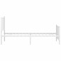 vidaXL Estructura cama metal con cabecero y pie cama blanca 90x190 cm vidaXL Estructura cama metal con cabecero y pie cama blanca 90x190 cm